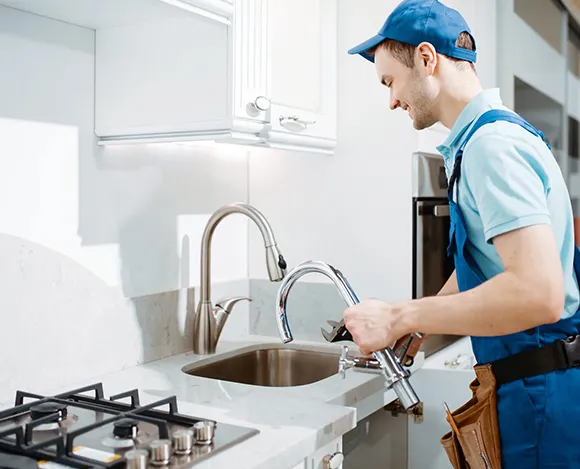 Plumbing services specializing in quick leaky faucet and pipe repairs.